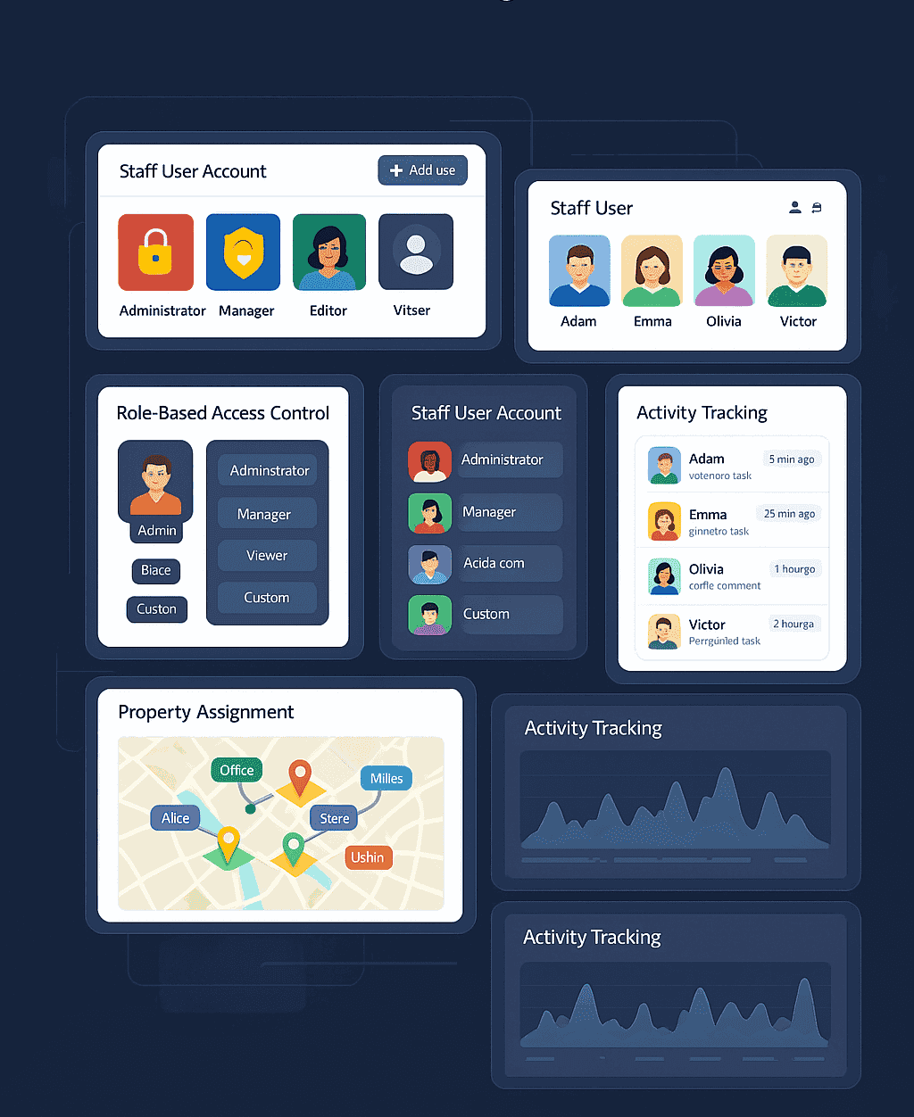 User management and access control interface